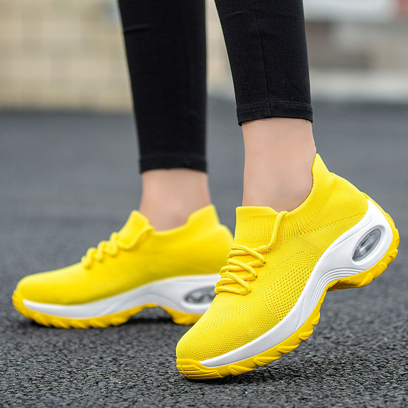 Wedges Shoes For Women Yellow Sneakers