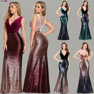 New Sexy V-neck Sleeveless Mermaid Dress