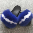 Hot Fur Slippers Women Fox Fluffy