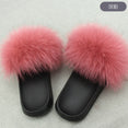 Hot Fur Slippers Women Fox Fluffy