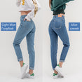 Jeans pants women high waist push up