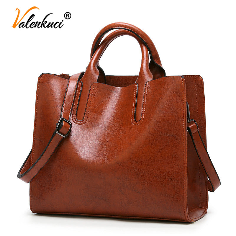 Leather Handbags Big Women Bag