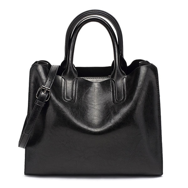 Leather Handbags Big Women Bag