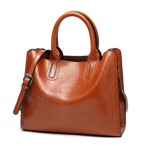 Leather Handbags Big Women Bag