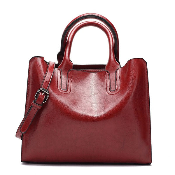 Leather Handbags Big Women Bag