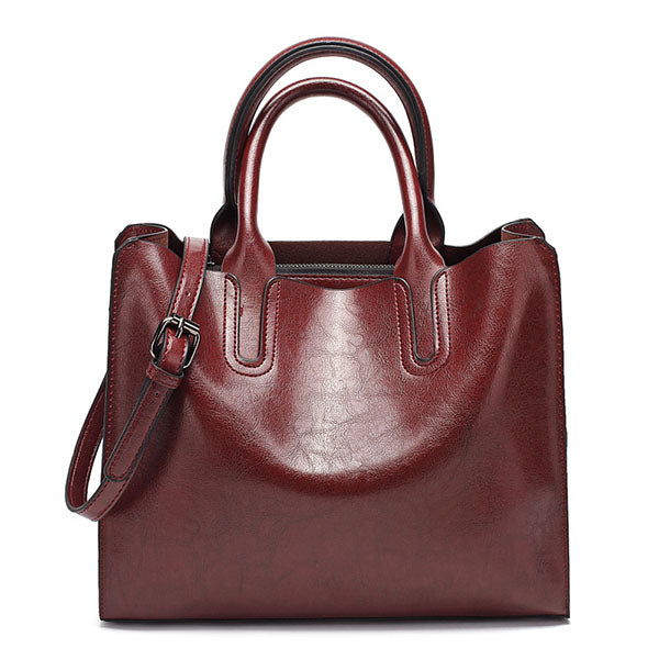 Leather Handbags Big Women Bag