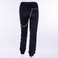 Zipper streetwear women casual pants