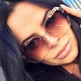 Luxury Rimless Sunglasses Oversized