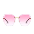 Luxury Rimless Sunglasses Oversized