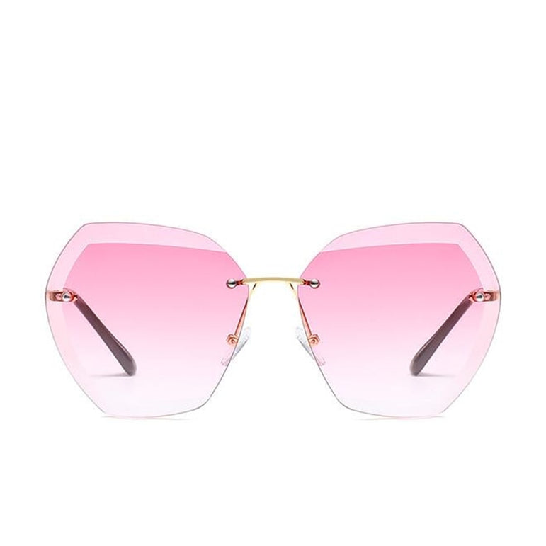 Luxury Rimless Sunglasses Oversized