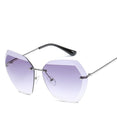 Luxury Rimless Sunglasses Oversized