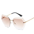 Luxury Rimless Sunglasses Oversized