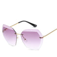 Luxury Rimless Sunglasses Oversized