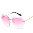 Luxury Rimless Sunglasses Oversized