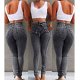 High Waist Jeans Slim Stretch Denim