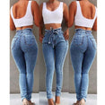 High Waist Jeans Slim Stretch Denim