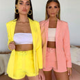 Women's clothing cardigan jacket shorts suit