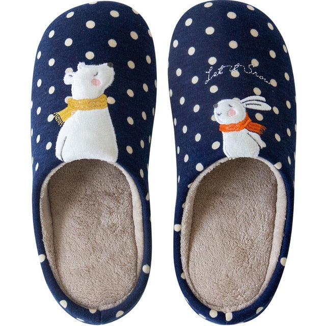 Cute Animal Indoor Warm Slippers