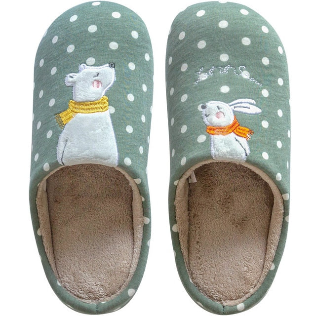 Cute Animal Indoor Warm Slippers