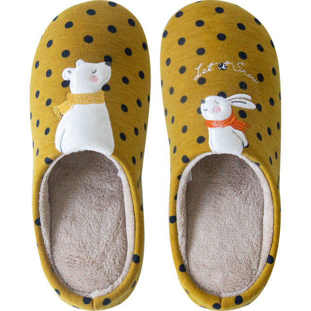 Cute Animal Indoor Warm Slippers