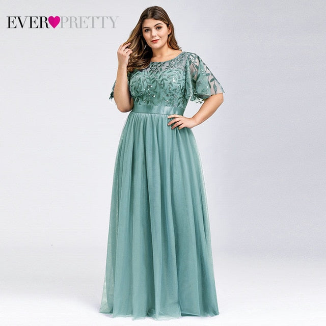 Evening Dresses Long O-Neck Formal