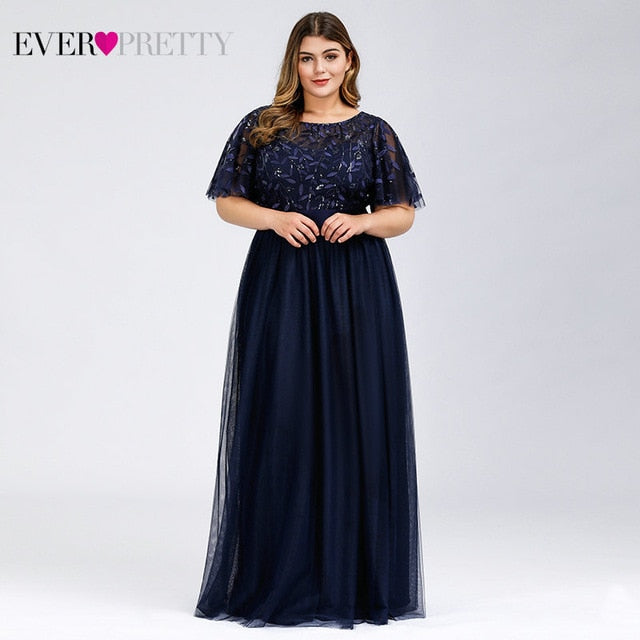 Evening Dresses Long O-Neck Formal