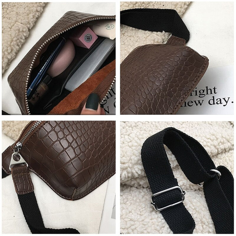 Women bag crocodile multicolor messenger