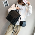 Fashion 2 PCS/SET Leather Women Backpacks