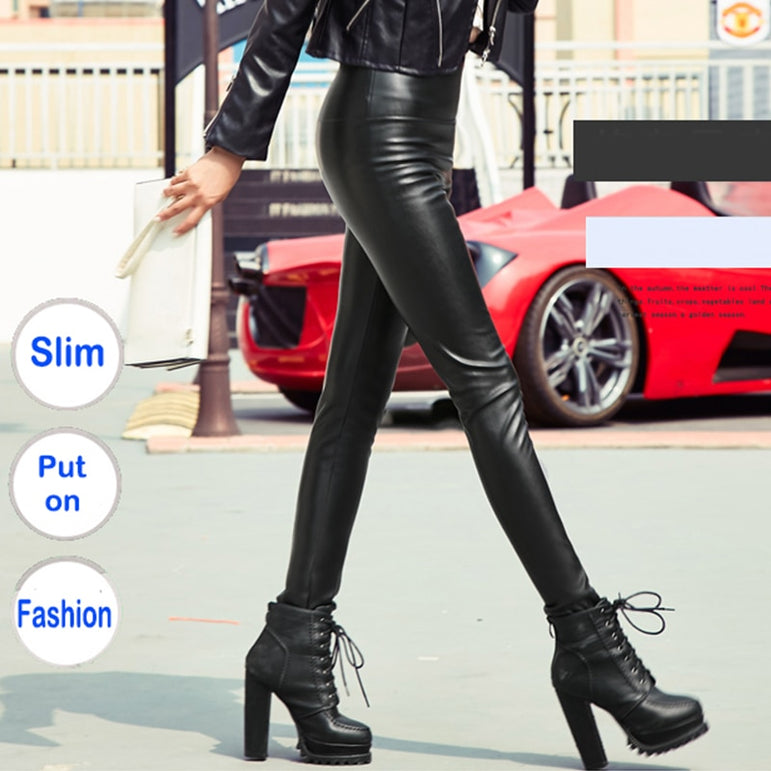 LeatherThin Velvet Pants Female Sexy