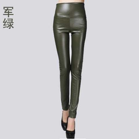 LeatherThin Velvet Pants Female Sexy