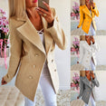 Autumn Winter Women Lapel Long Jacket