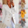 Autumn Winter Women Lapel Long Jacket