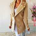 Autumn Winter Women Lapel Long Jacket