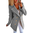 Autumn Winter Women Lapel Long Jacket