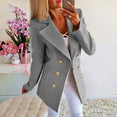 Autumn Winter Women Lapel Long Jacket