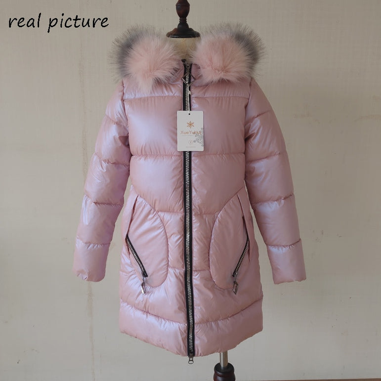 Fur Hooded Women Winter Coat