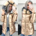 Fur Hooded Women Winter Coat