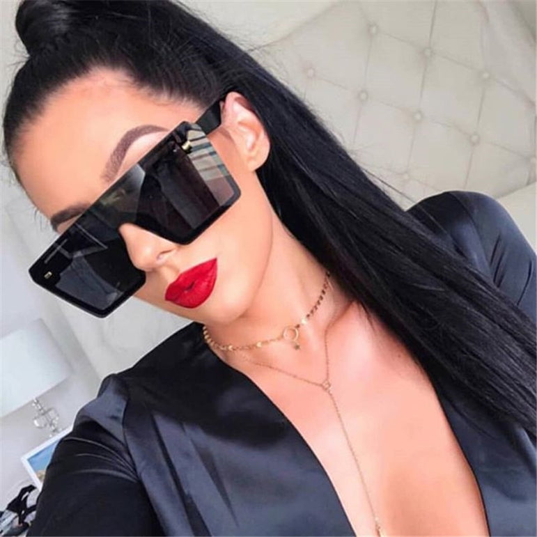 Oversized Square Sunglasses Women Luxury Brand