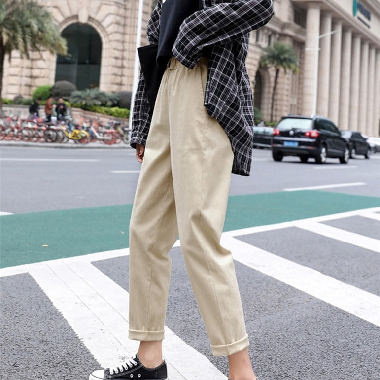 High waist Casual Pants