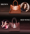 Leather Handbags Big Women Bag