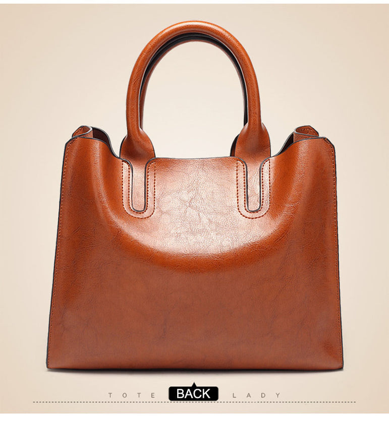 Leather Handbags Big Women Bag