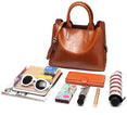 Leather Handbags Big Women Bag