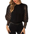 Women's Sheer Mesh See-through Blouse