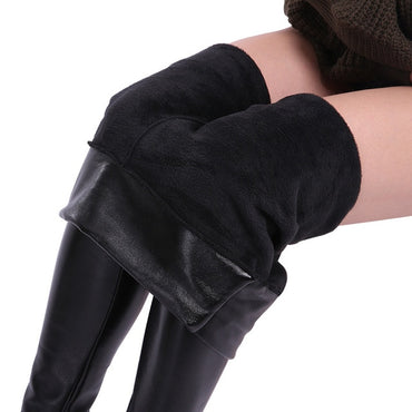 Women Plus Size Winter Leather Pants