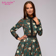 2020 Spring vintage style Midi dress