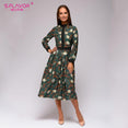 2020 Spring vintage style Midi dress