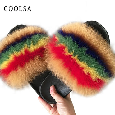 Flip Flop Women Fur Slipper