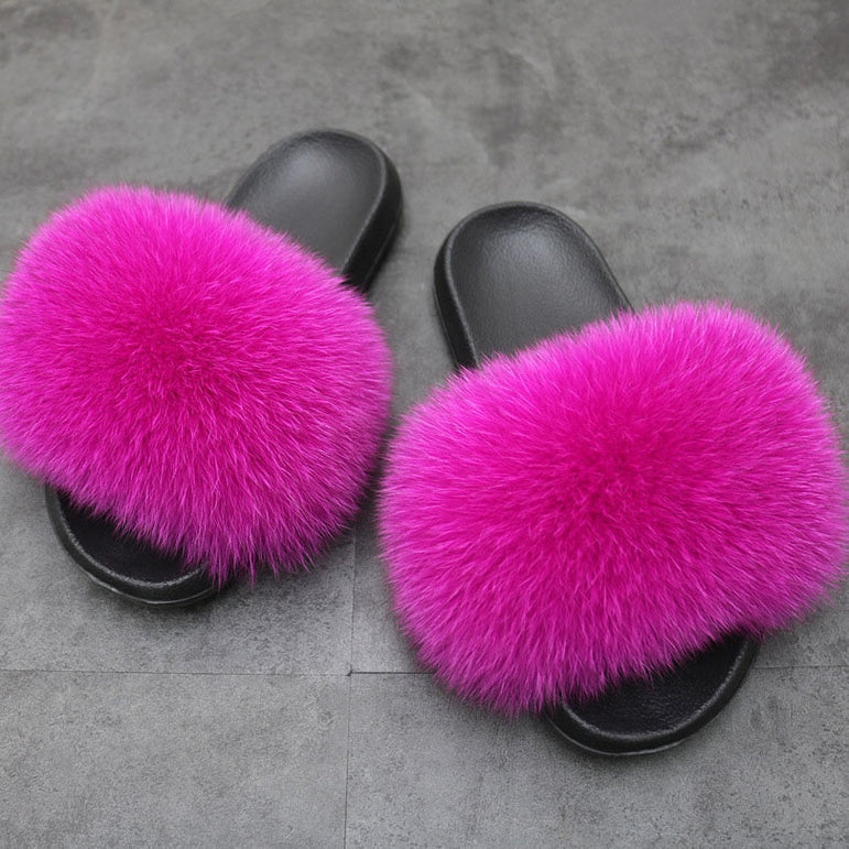 Flip Flop Women Fur Slipper