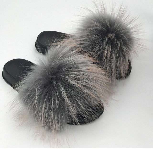 Flip Flop Women Fur Slipper