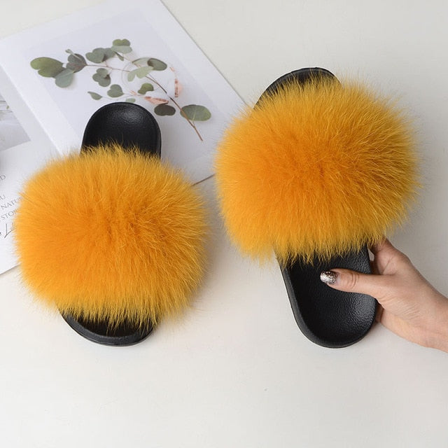 Flip Flop Women Fur Slipper